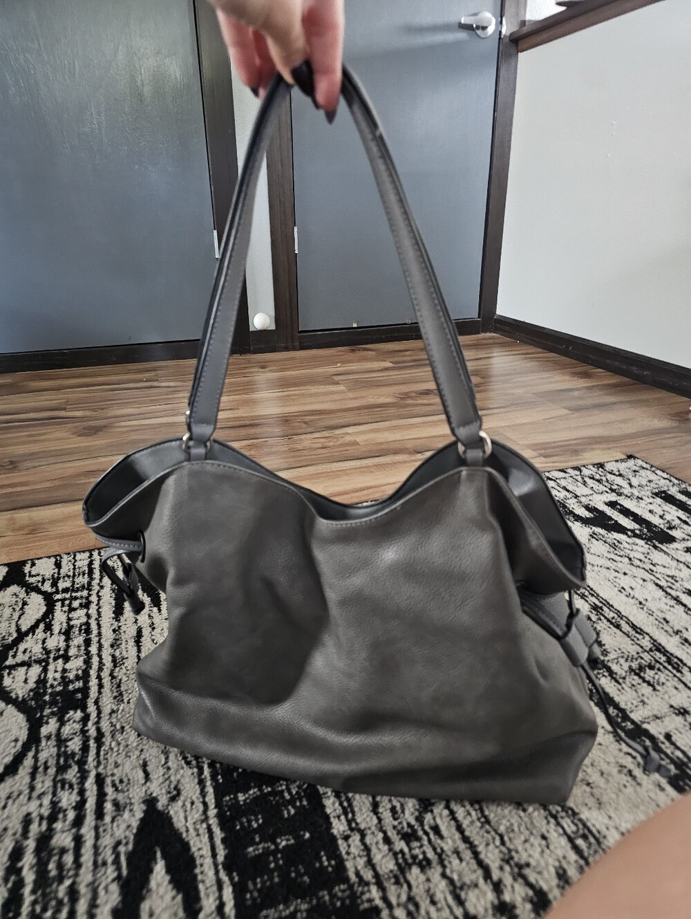Clarks Grey Leather Purse